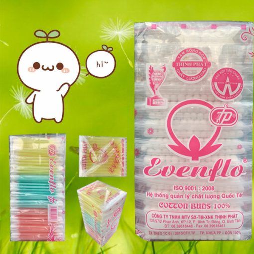 Mã SP B011 - Bịch bông ráy tai Evenflo màu dành cho người lớn thân nhựa